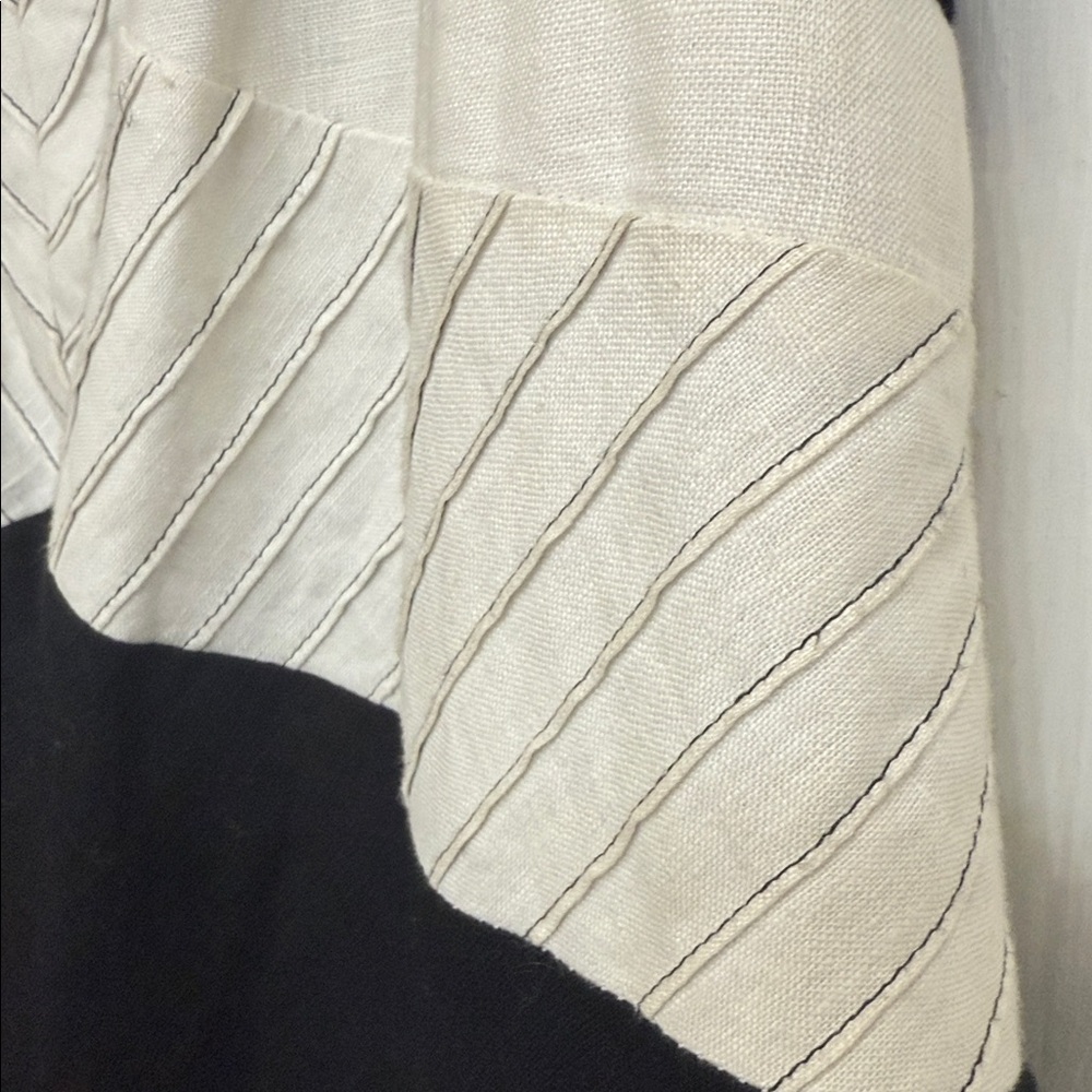 NEW Abito Designer Black & White Cotton Midi Dress Euro 34 / 8/10 - Picture 11 of 12